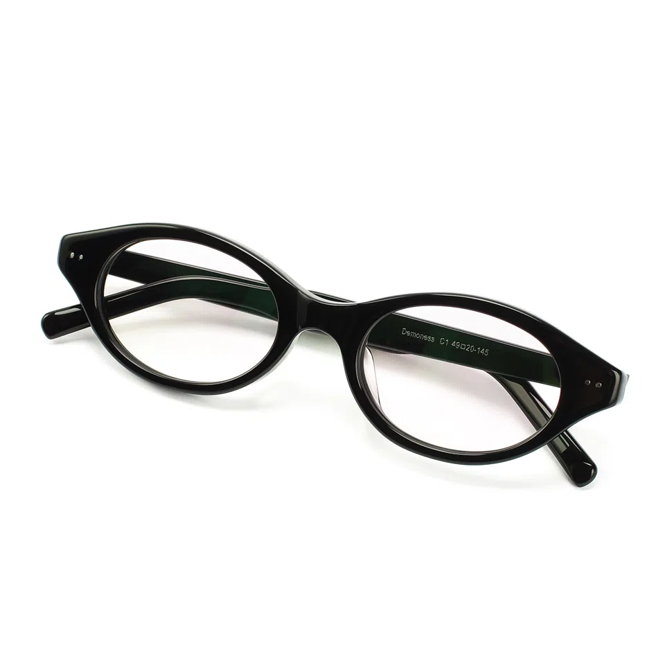 青雉作 厚框佩戴舒适 合金酷酸板材 猫眼 光学镜架 女款 玳瑁色 黑色