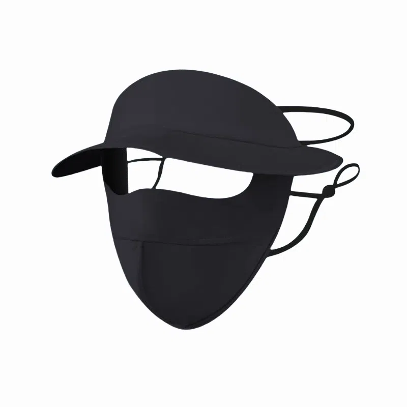 北极绒 二合一全脸遮阳透气户外骑行出游 聚酯纤维 防晒帽 男女同款情侣款