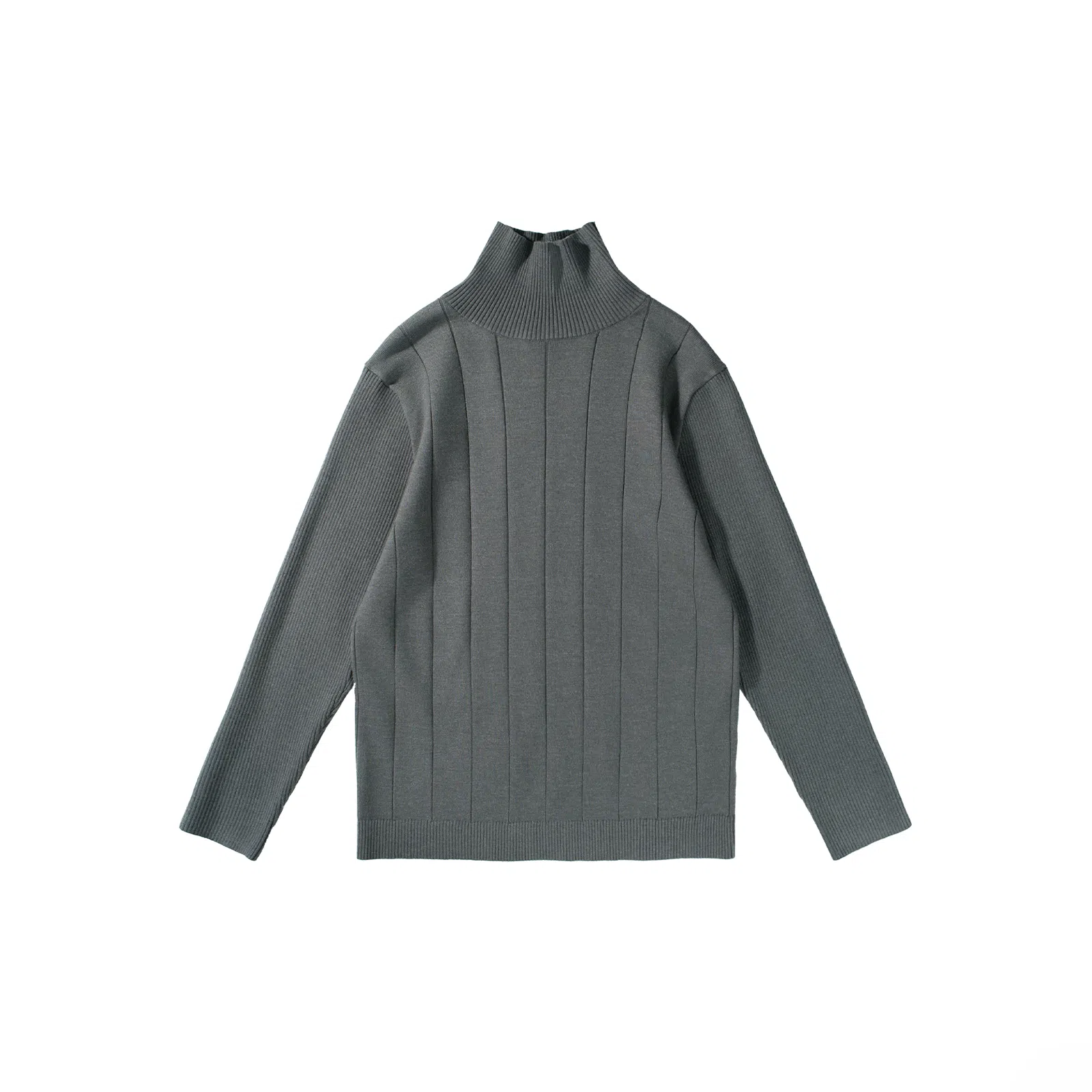 我是大卫 修身竖条纹打底韩系高领商务针织衫 男女同款