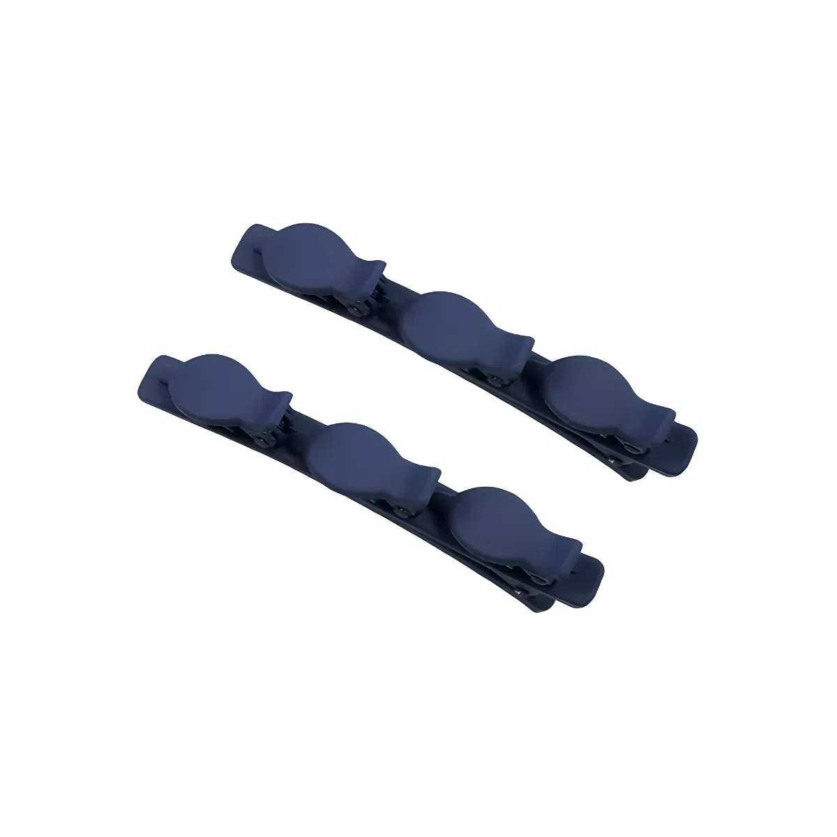 前方大荒野 双层编发一字夹鸭嘴夹前额碎发侧边夹简约清新时尚甜美可爱时髦刘海夹 亚克力/树脂 蓝色发夹 女款