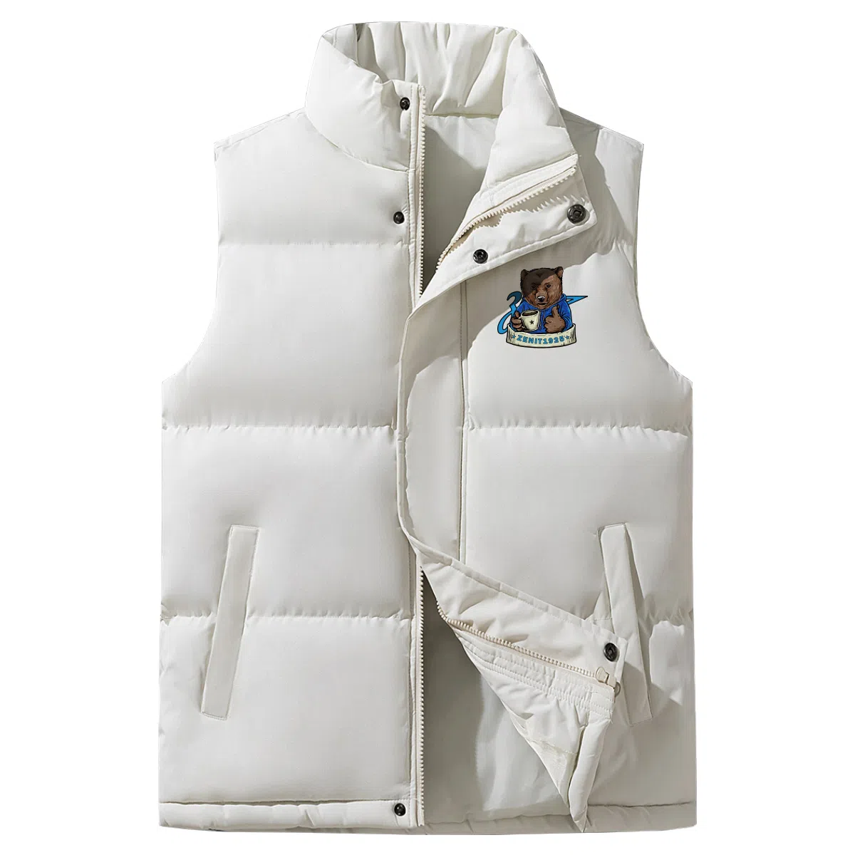 猫倜 泽尼特酒杯熊马夹宽松加棉加厚坎肩外套马甲 男女同款