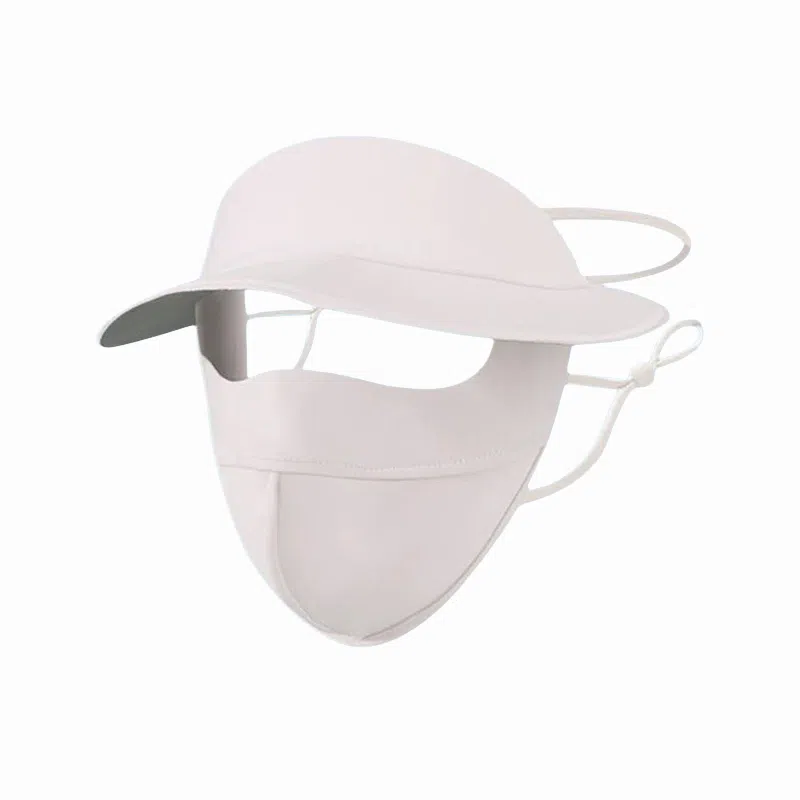 北极绒 二合一全脸遮阳透气户外骑行出游 聚酯纤维 防晒帽 男女同款情侣款