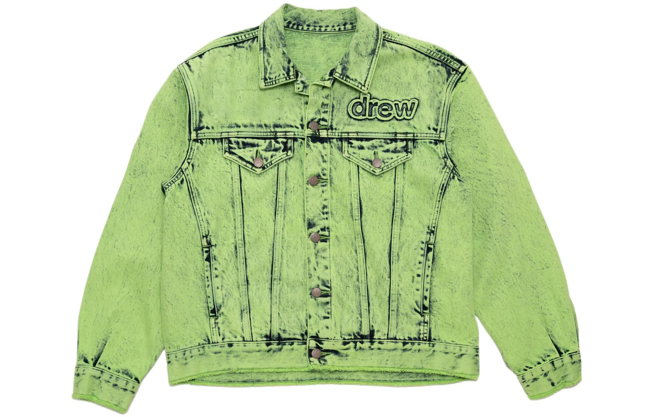 Drew House Letter Logo Denim Jacket Green
