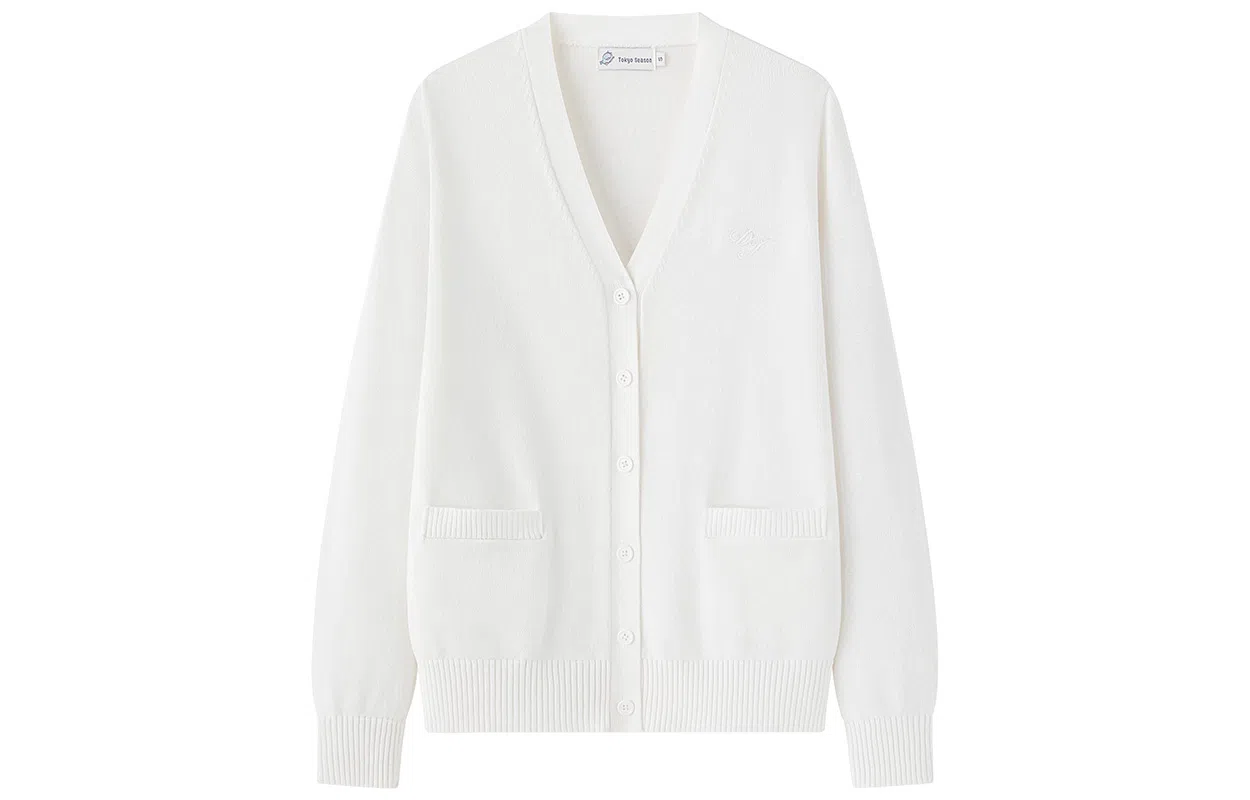 东鲸岁时记 慵懒风高级感宽松显瘦开衫外搭制服上衣针织衫 男女同款 灰野川 绀色