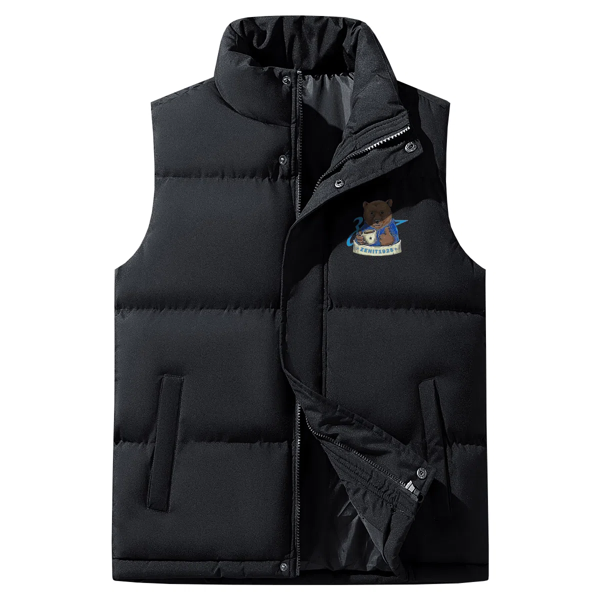 猫倜 泽尼特酒杯熊马夹宽松加棉加厚坎肩外套马甲 男女同款