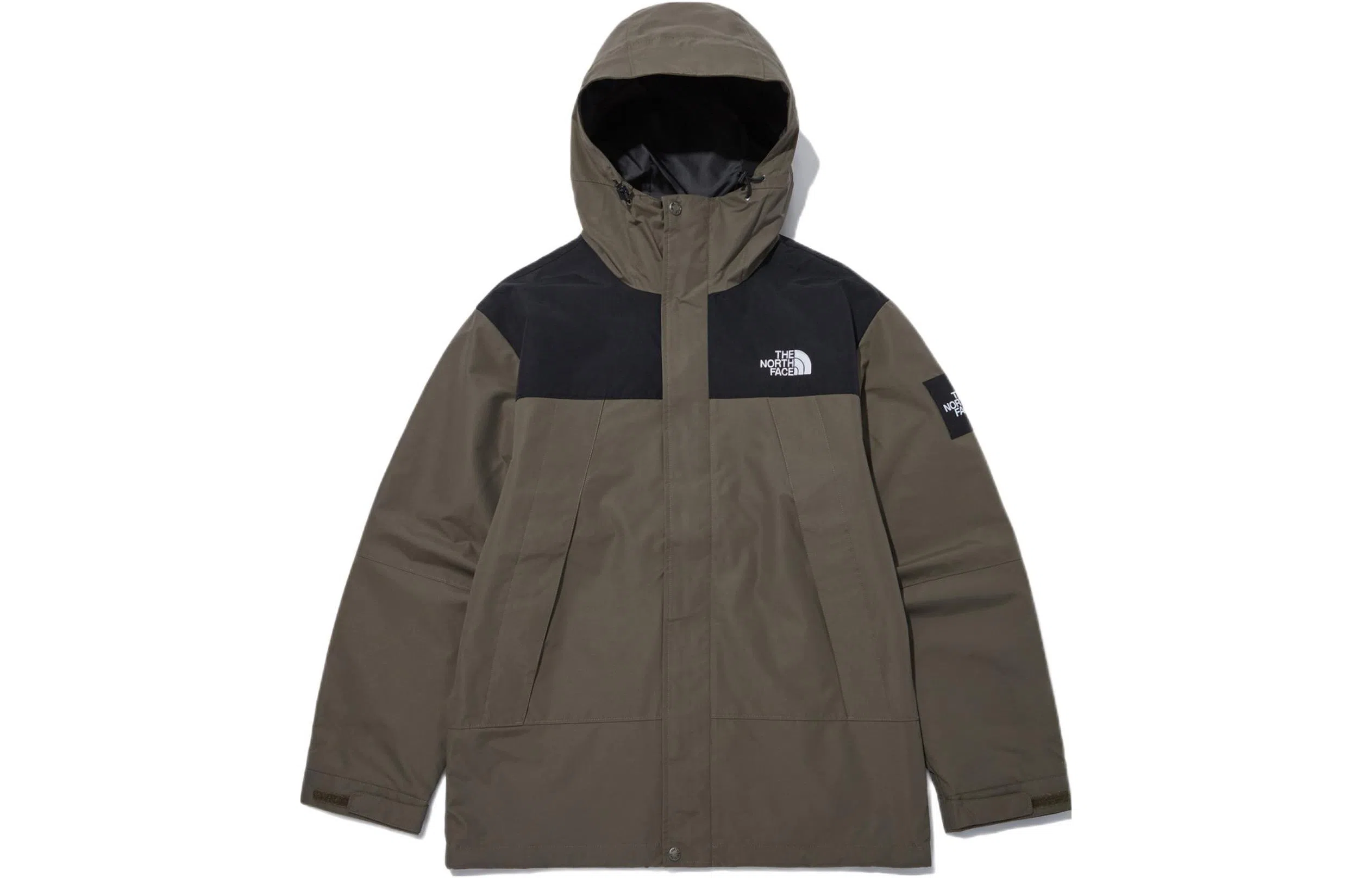 The North Face Logo Zip Hoodie Jacket Grey Brown