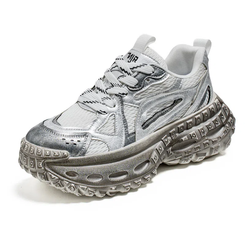 南极人 网布 复古质感时尚休闲运动风个性轮胎鞋 防滑耐磨轻便增高 低帮 老爹鞋 男款