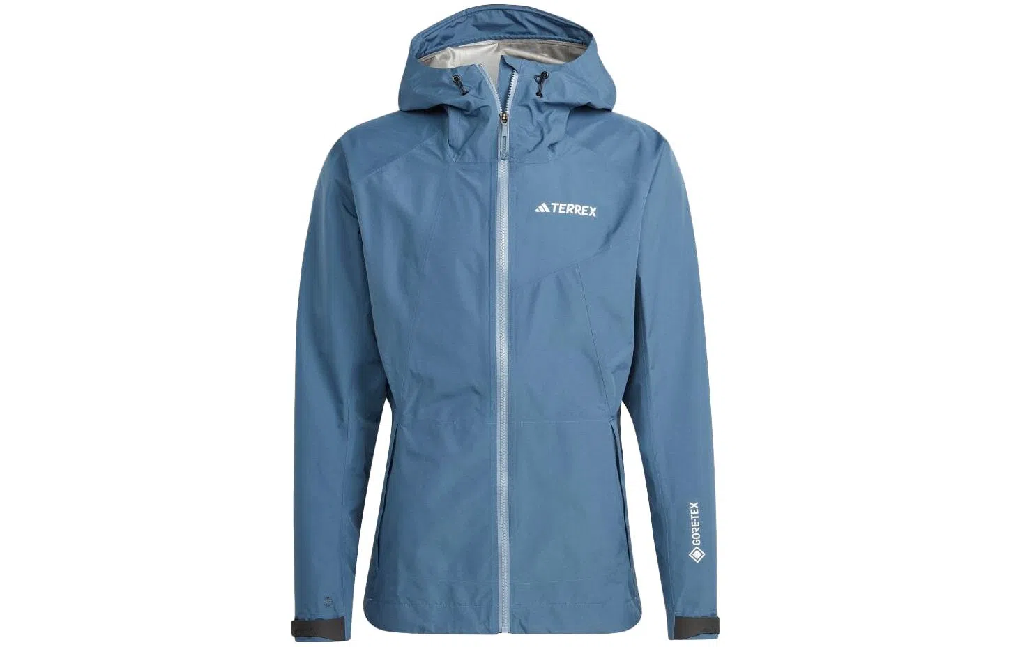 adidas Letter Print Hoodie Jacket Blue