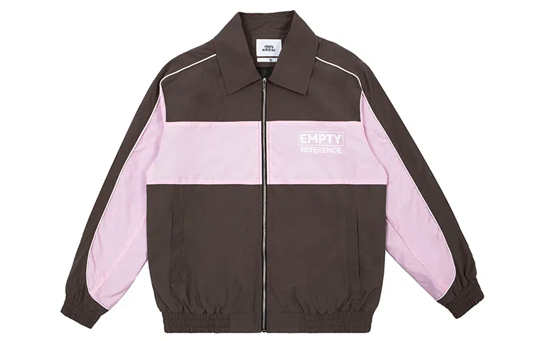 EMPTY REFERENCE Retro Patchwork Jacket Pink Brown