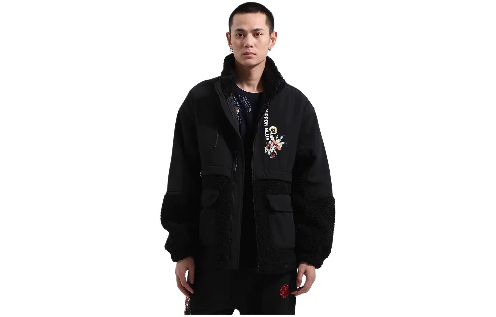 ONI Long Sleeve Zip Jacket Black