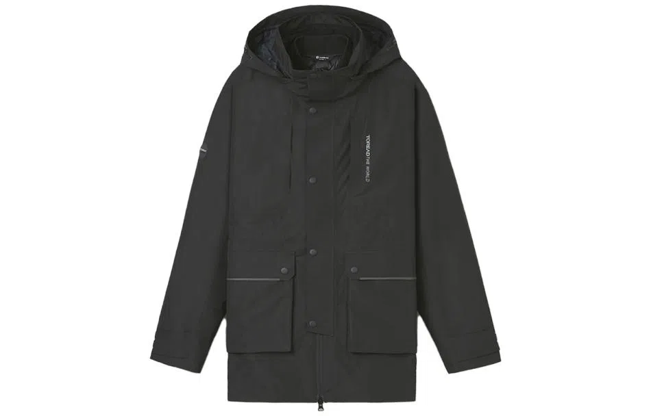 探路者 城市户外系列 纯色户外防寒保暖三合一冲锋衣 男款