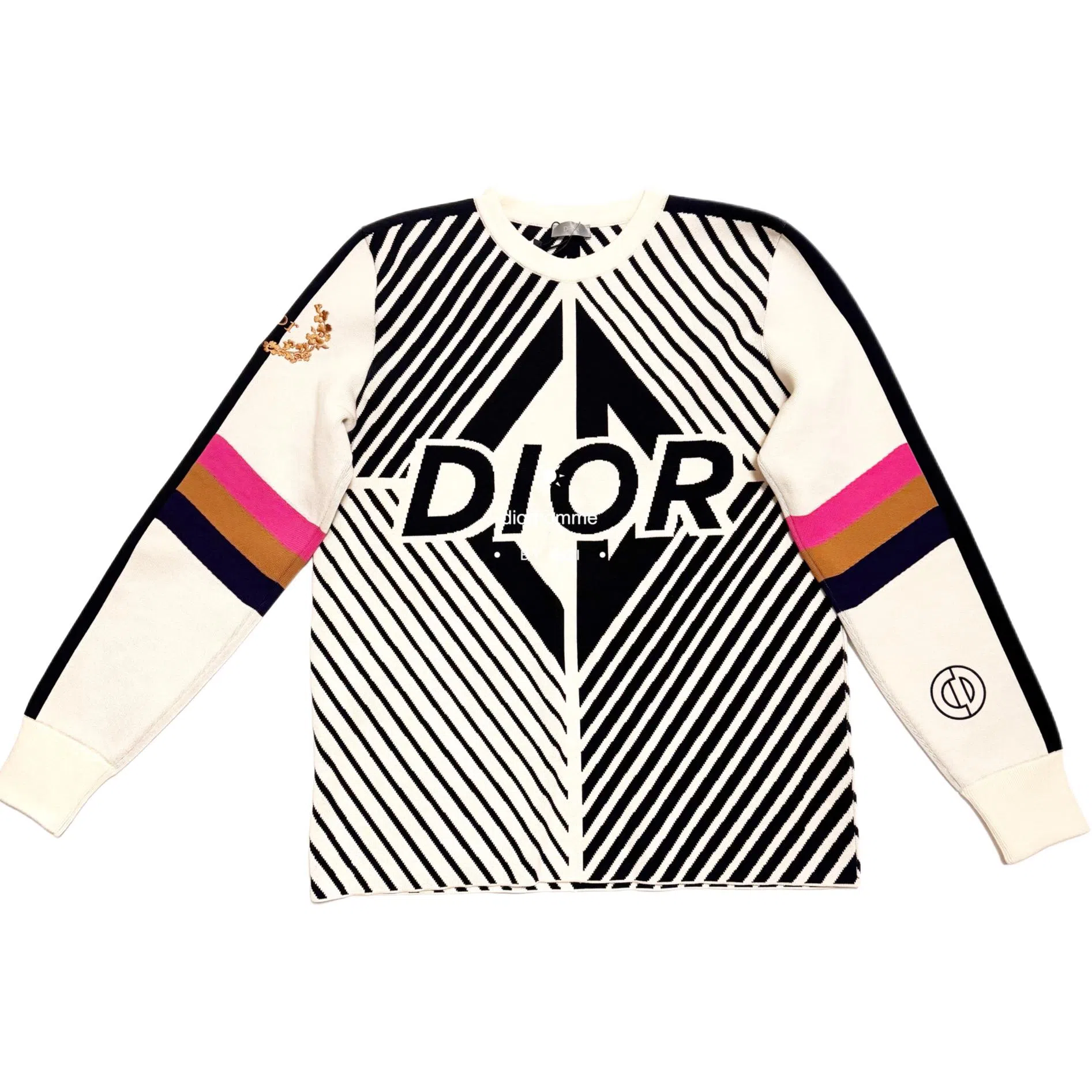DIOR FW23 Logo Knit Sweater White
