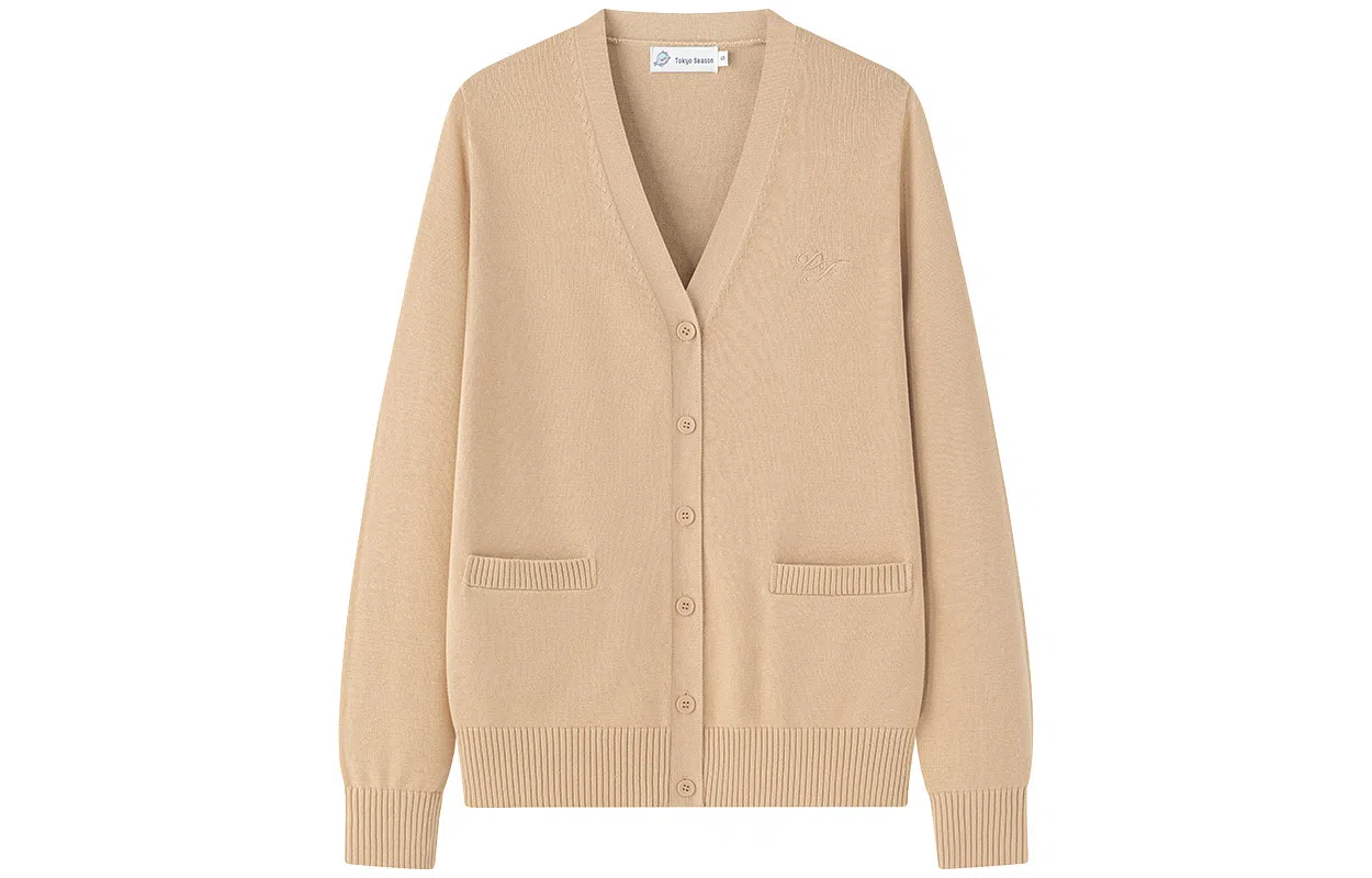 东鲸岁时记 慵懒风高级感宽松显瘦开衫外搭制服上衣针织衫 男女同款 灰野川 绀色