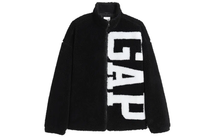 GAP Logo Print Jacket Black