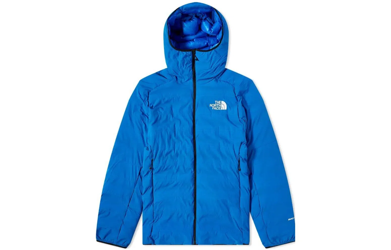 The North Face Logo Print Zip Hoodie Blue