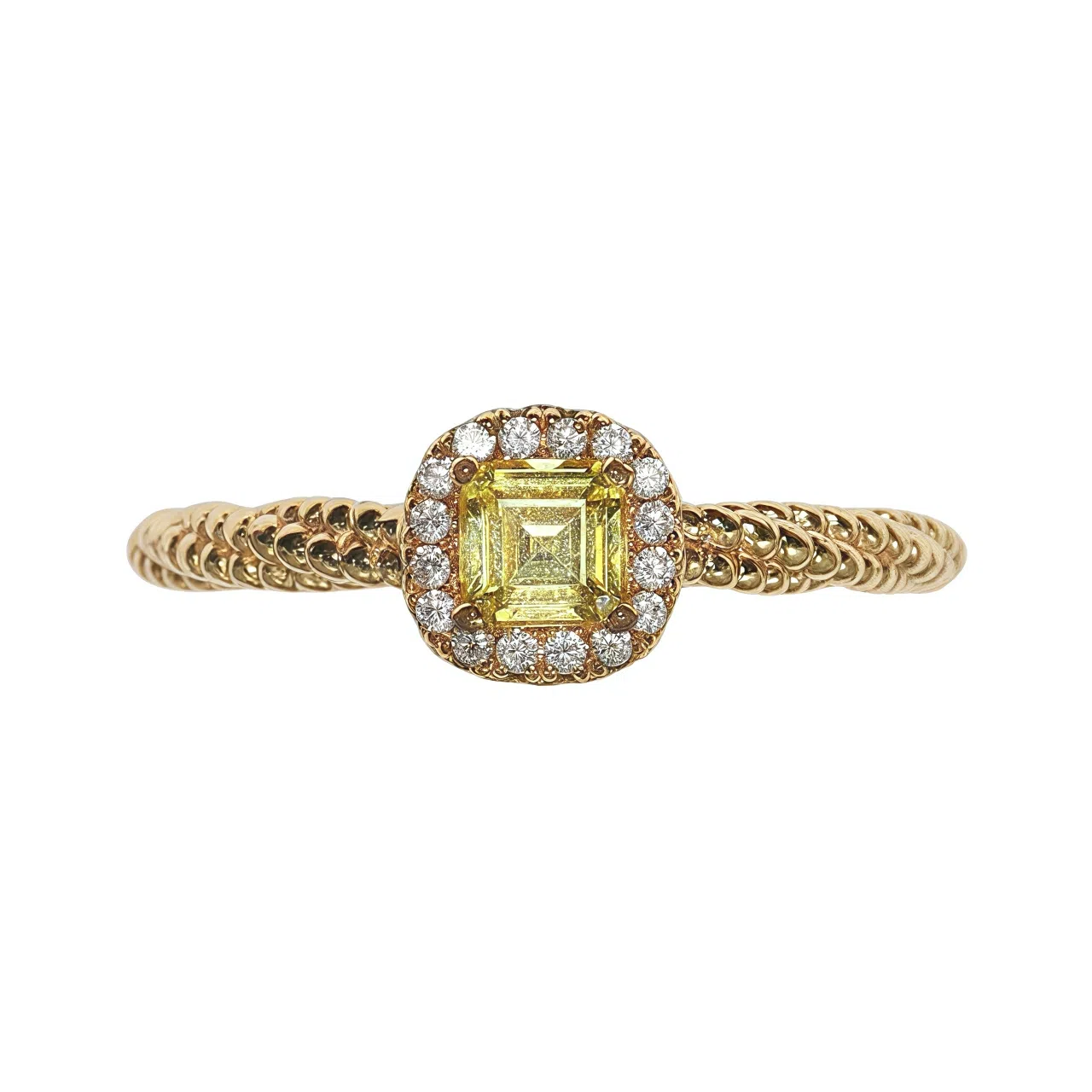 金杰福 【麻花小方糖】麻花经典设计 小众时尚高级感 合金 戒指 女款