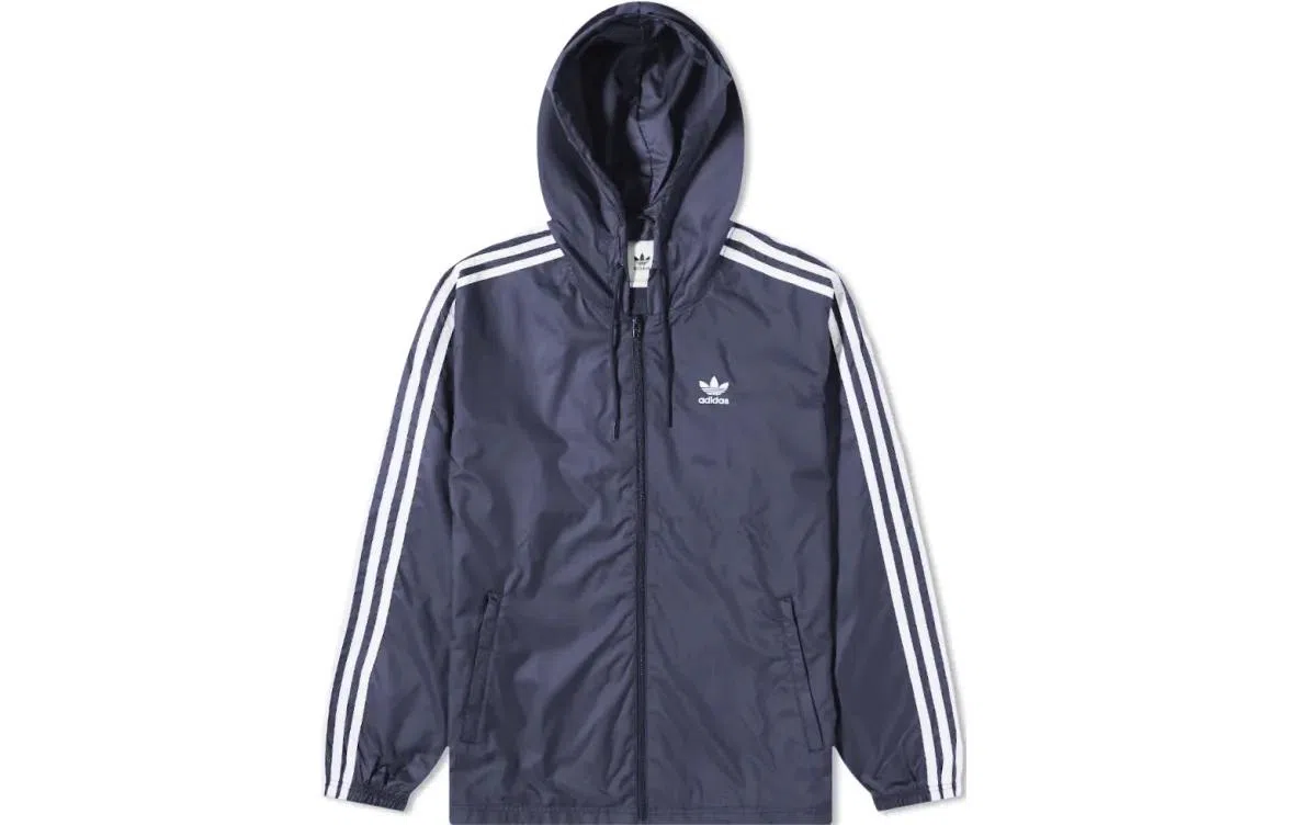 adidas Originals Logo Hoodie Jacket Blue