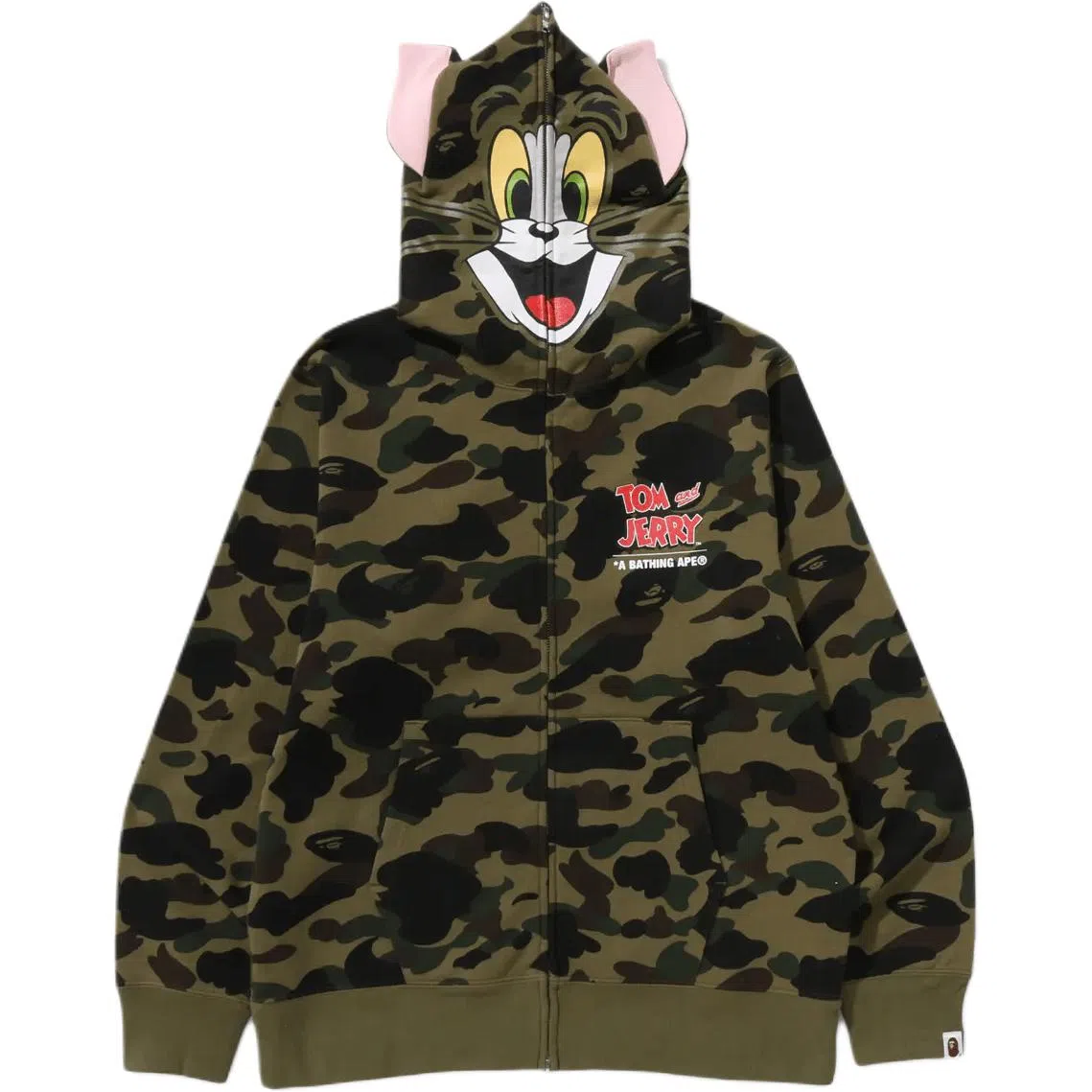 BAPE x Tom and Jerry SS25 Green Hoodie