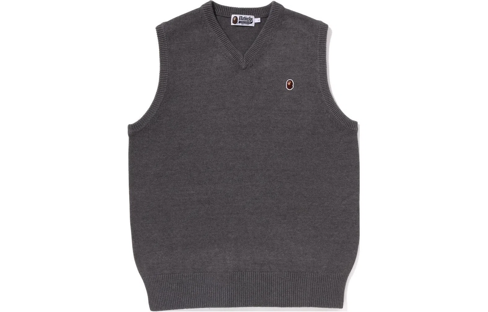A BATHING APE V-Neck Knit Vest Black