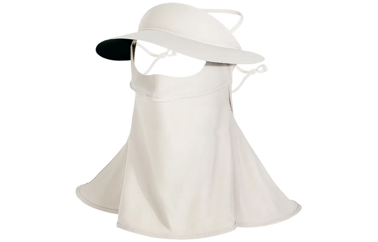 优幽兰 韩版百搭护眼角脸罩夏季防紫外线骑车遮阳帽子一体护颈薄款脸基尼户外出行必备 锦纶 防晒面罩 女款