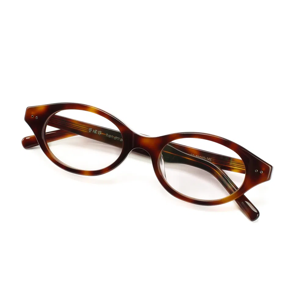 青雉作 厚框佩戴舒适 合金酷酸板材 猫眼 光学镜架 女款 玳瑁色 黑色