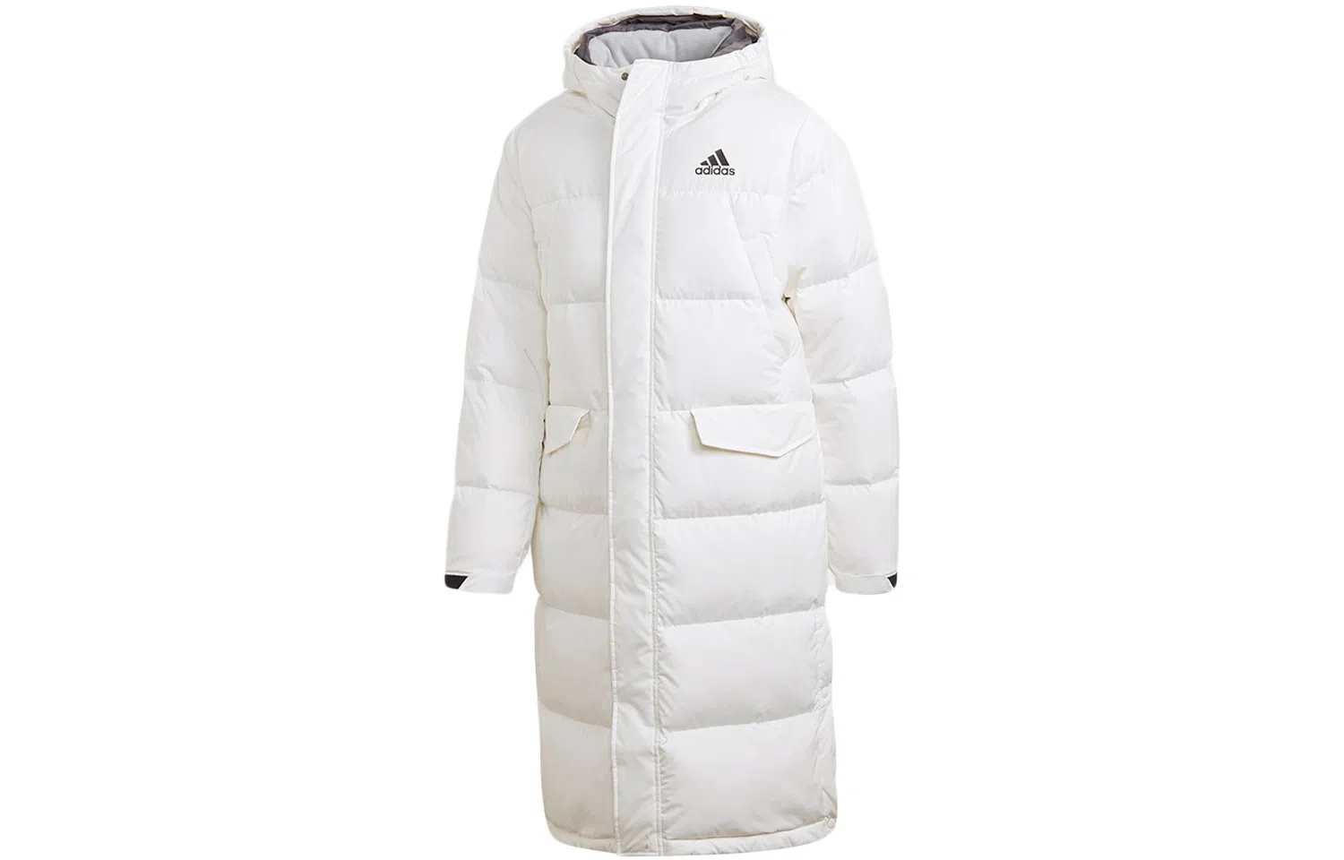 adidas Long Hooded Down Jacket White
