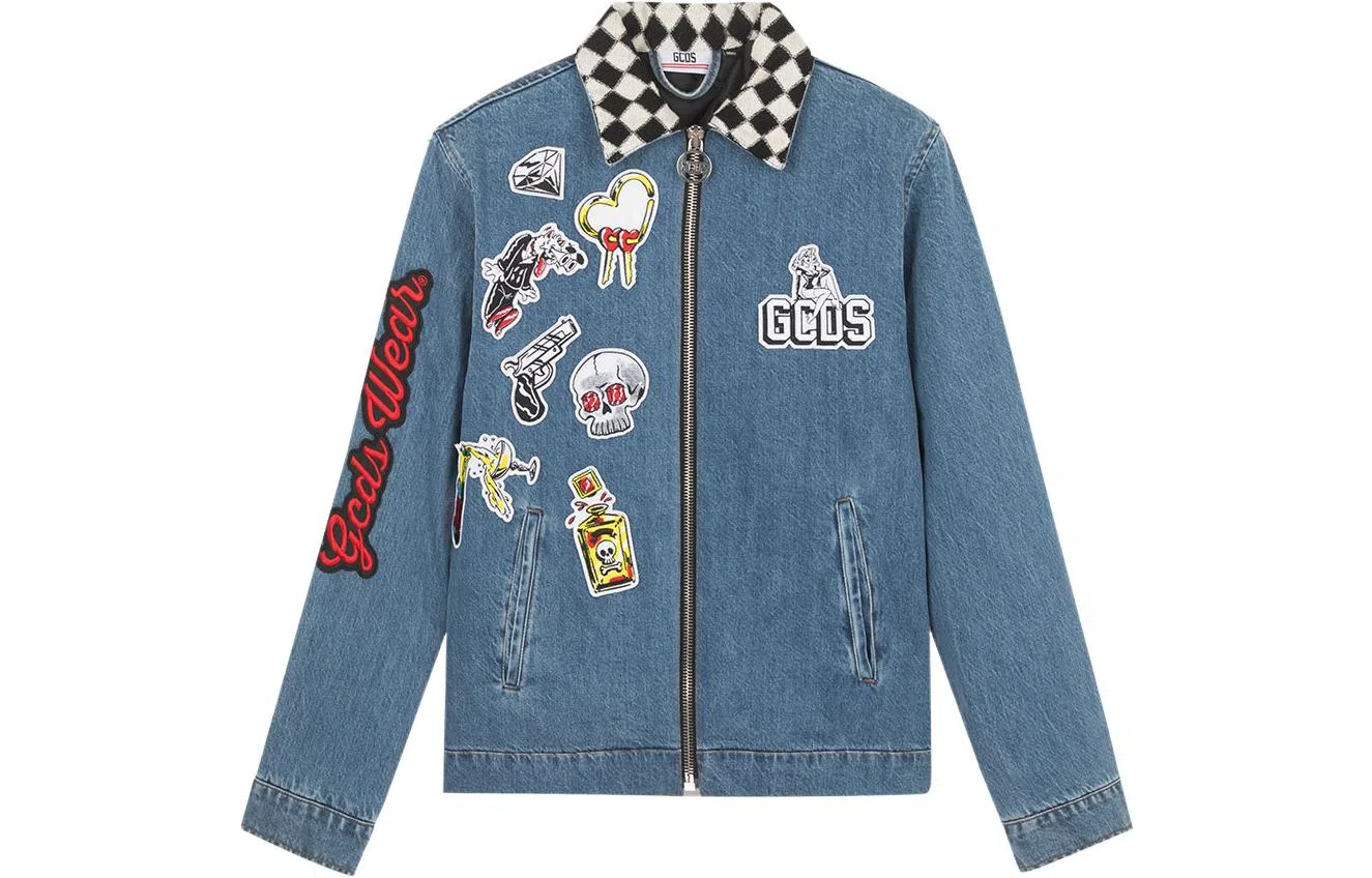 GCDS Denim Jacket Light Blue