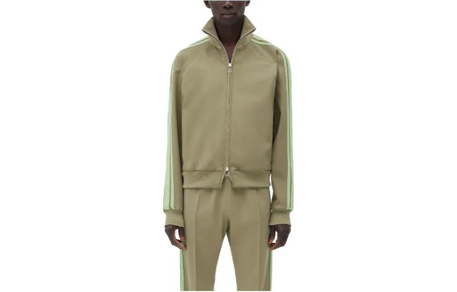 Bottega Veneta SS23 Striped Sleeve Jacket Green