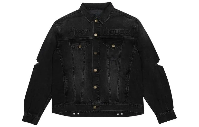 Drew House FW22 Flame Series Denim Jacket Black