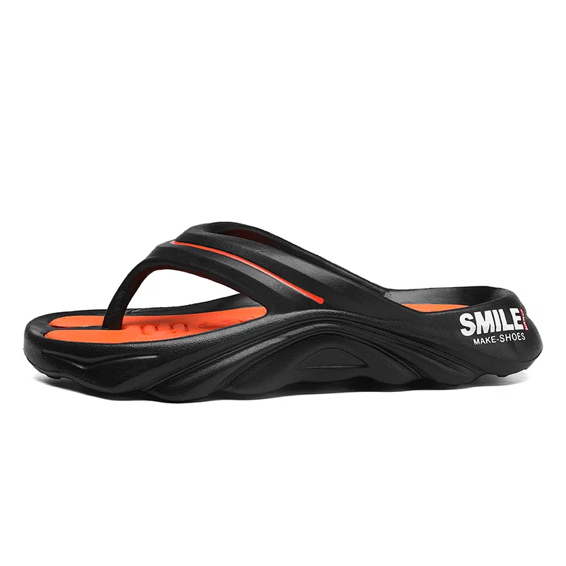 南极人 拼色设计潮流时尚居家户外踩屎感软底 防磨防滑人字拖鞋 男款