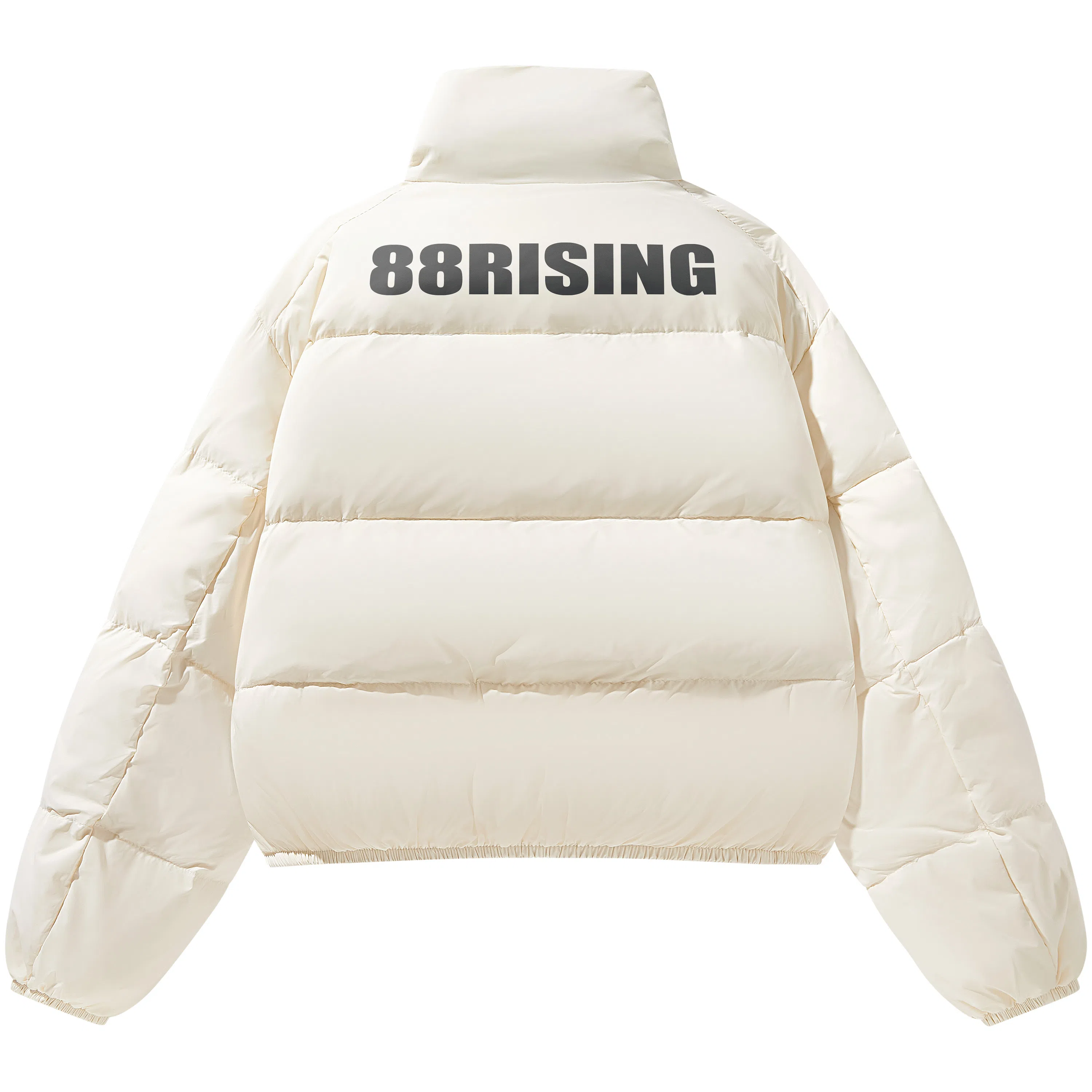 88rising Simple Solid Color Casual Stand Collar Short Down Jacket