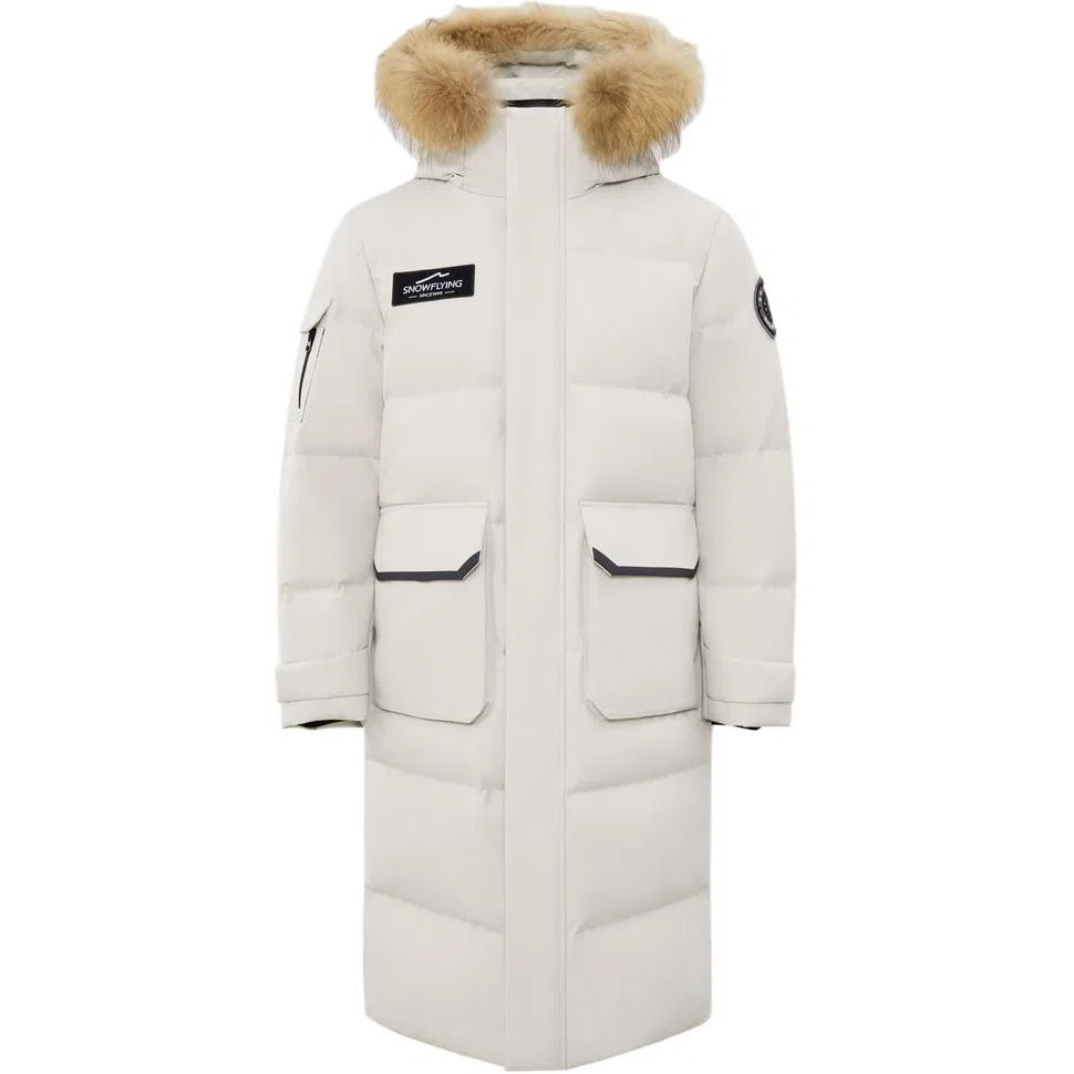 SNOW FLYING Wind Snow Series Long Down Jacket