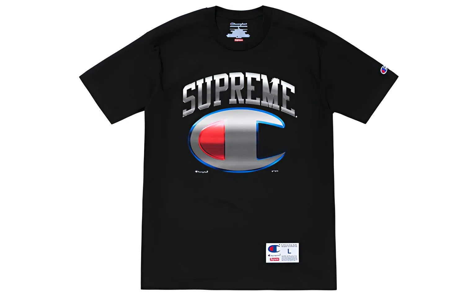Supreme x Champion SS19 Black Tee