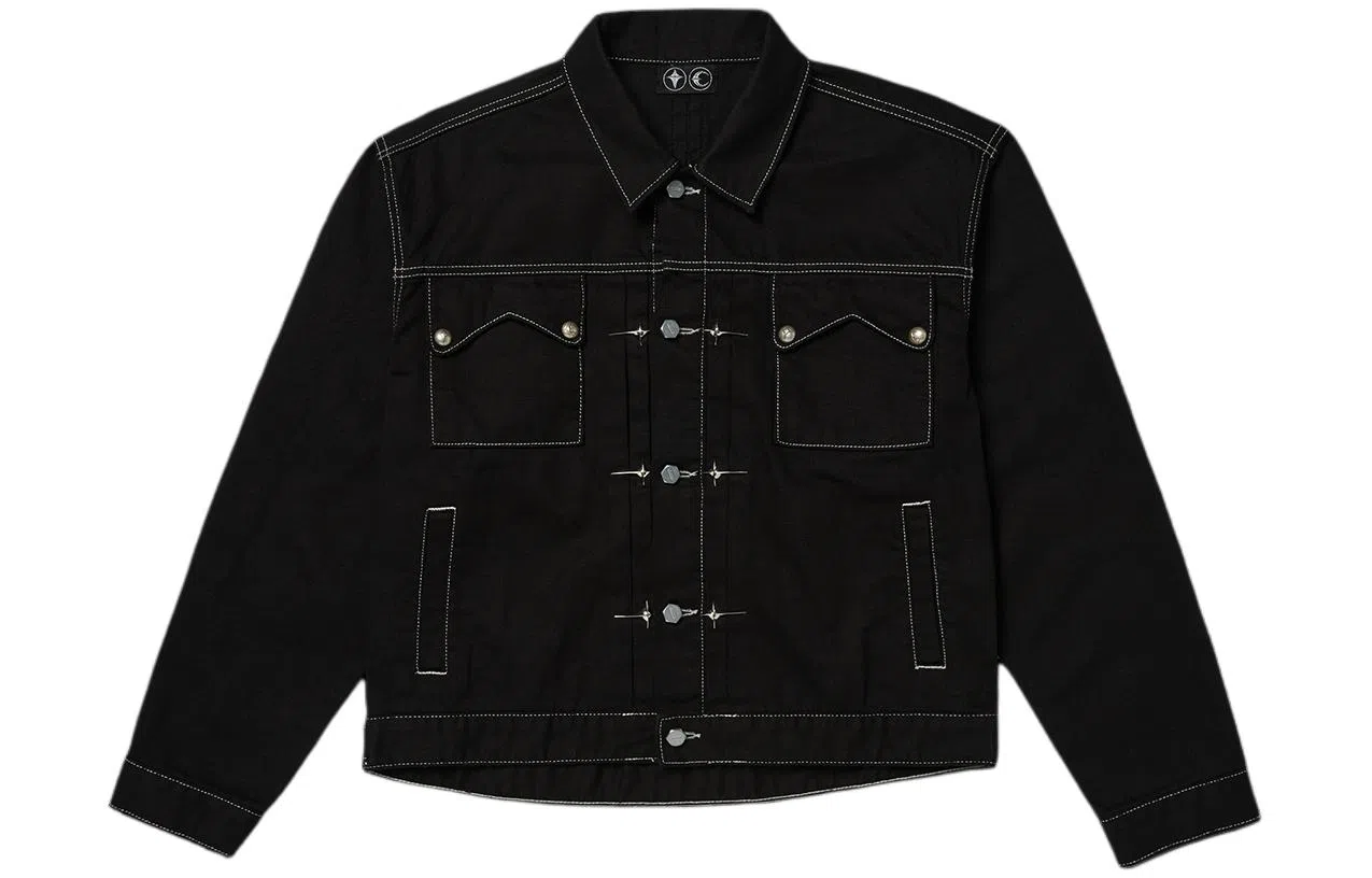 THUG CLUB Denim Jacket Black