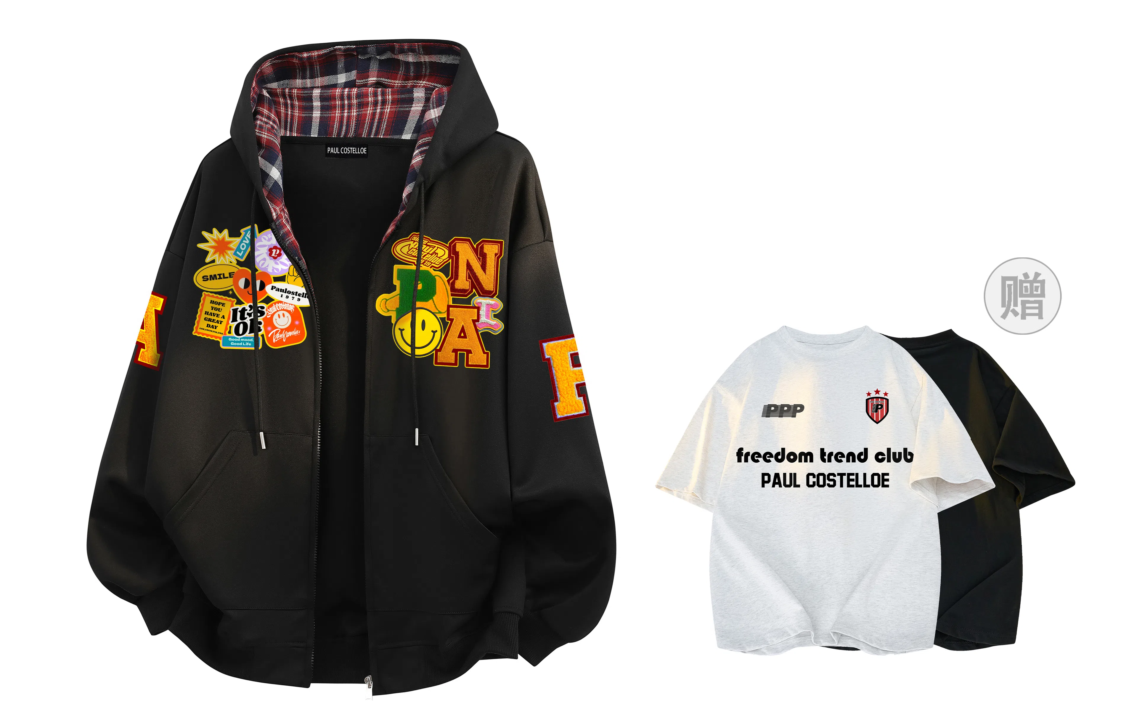 Paul Costelloe Classic Graffiti Hoodie