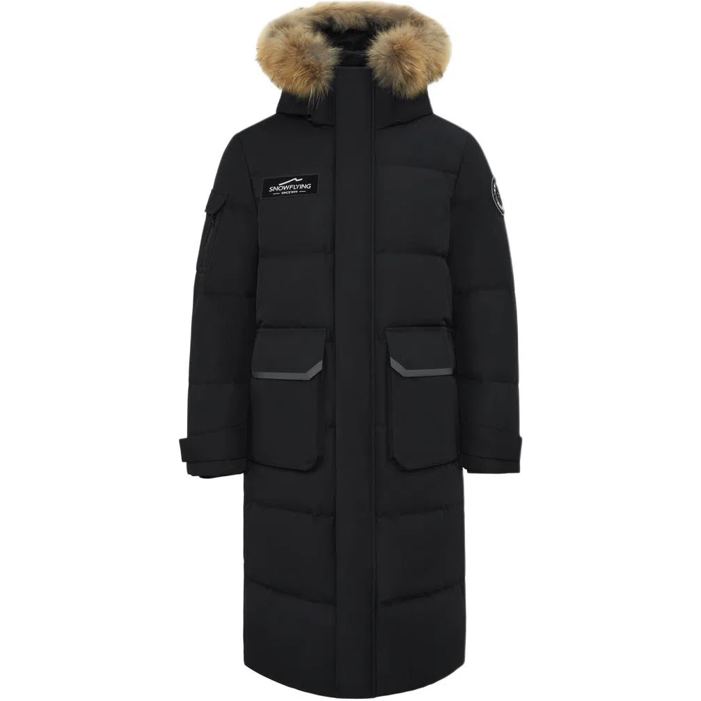 SNOW FLYING Wind Snow Series Long Down Jacket