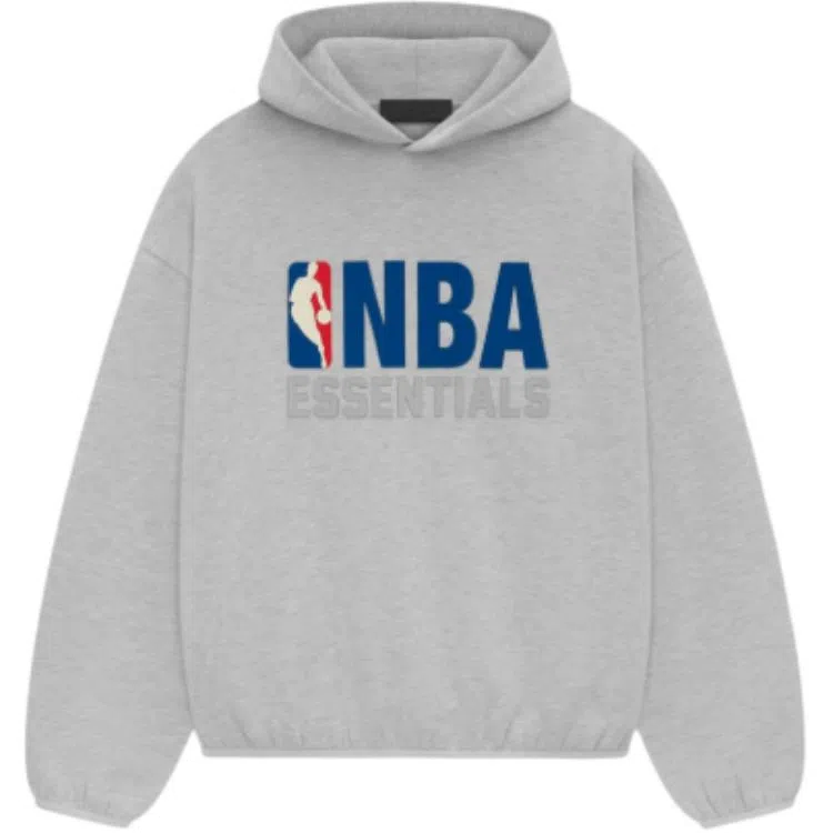 Fear of God Essentials x NBA Hoodie Light Mist Grey
