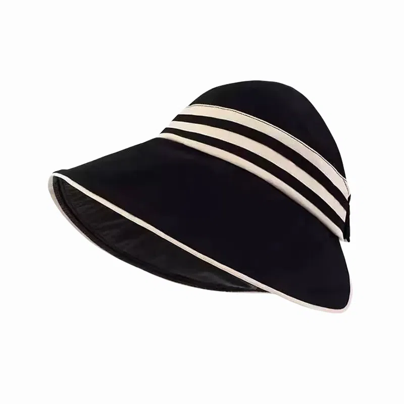 北极绒 夏季潮流百搭空顶魔术贴可折叠大檐遮阳大头围显脸小透气户外出游 聚酯纤维 防晒帽 男女同款情侣款