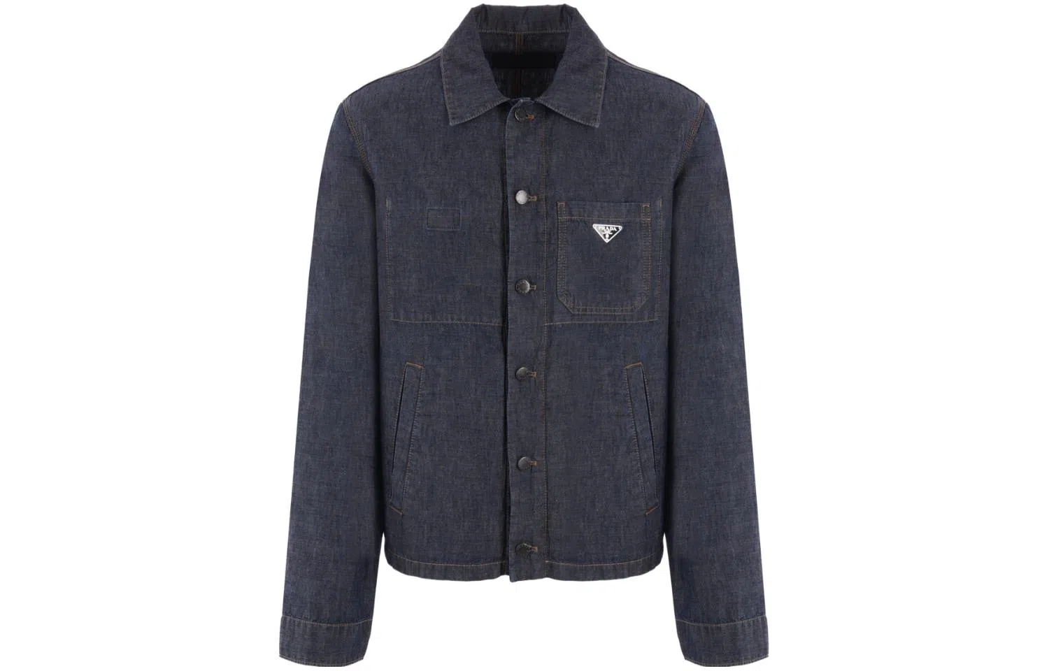 Prada FW23 Logo Patch Denim Jacket