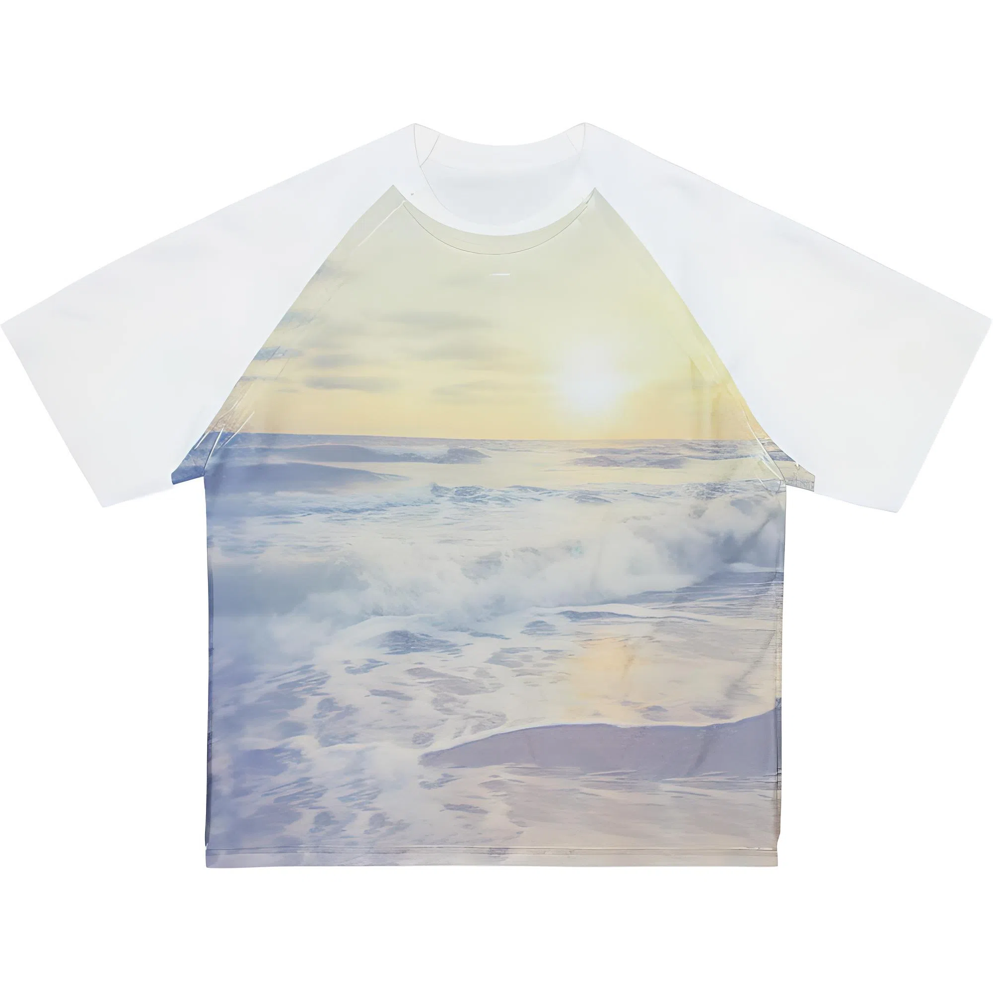 ADER ERROR Raglan Sleeve Pleated T-Shirt Yellow