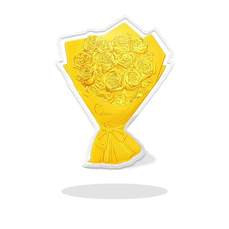 【捧在心里】 千桐 手捧花 玫瑰花束 亚克力 挂件 男女同款情侣款