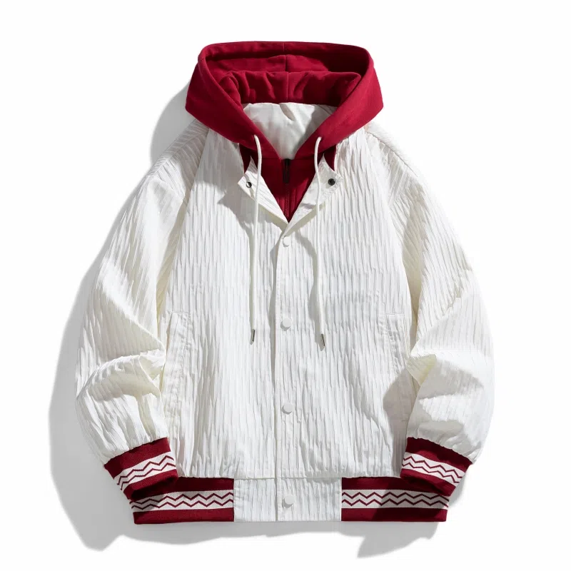 国际米兰足球俱乐部 美式纯色假两件连帽落肩长袖夹克外套 男女同款