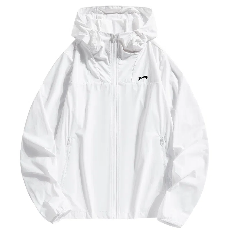 贵人鸟 透护轻逸系列 美式复古高街舒适时尚简约拼接撞色口袋拉链轻薄连帽 透气防紫外线防晒服 男女同款