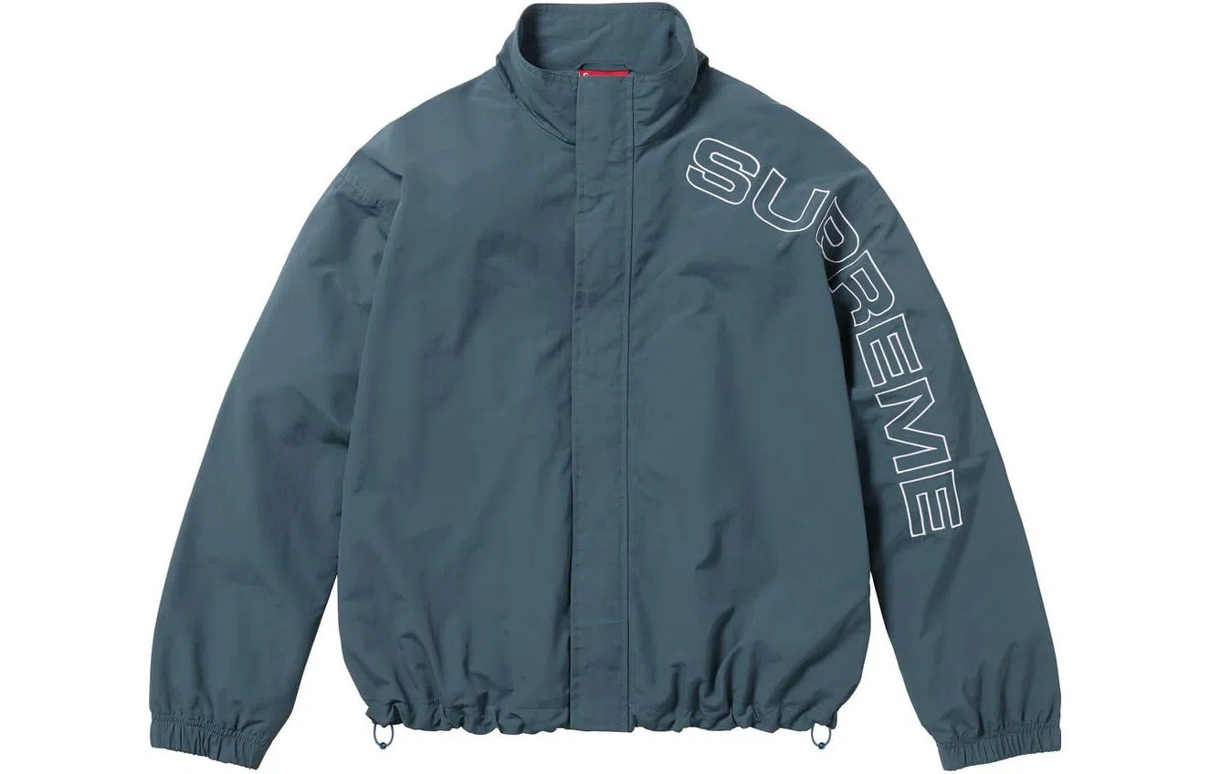 Supreme FW23 WEEK1 SPELLOUT EMBROIDERED TRACK JACKET Logo