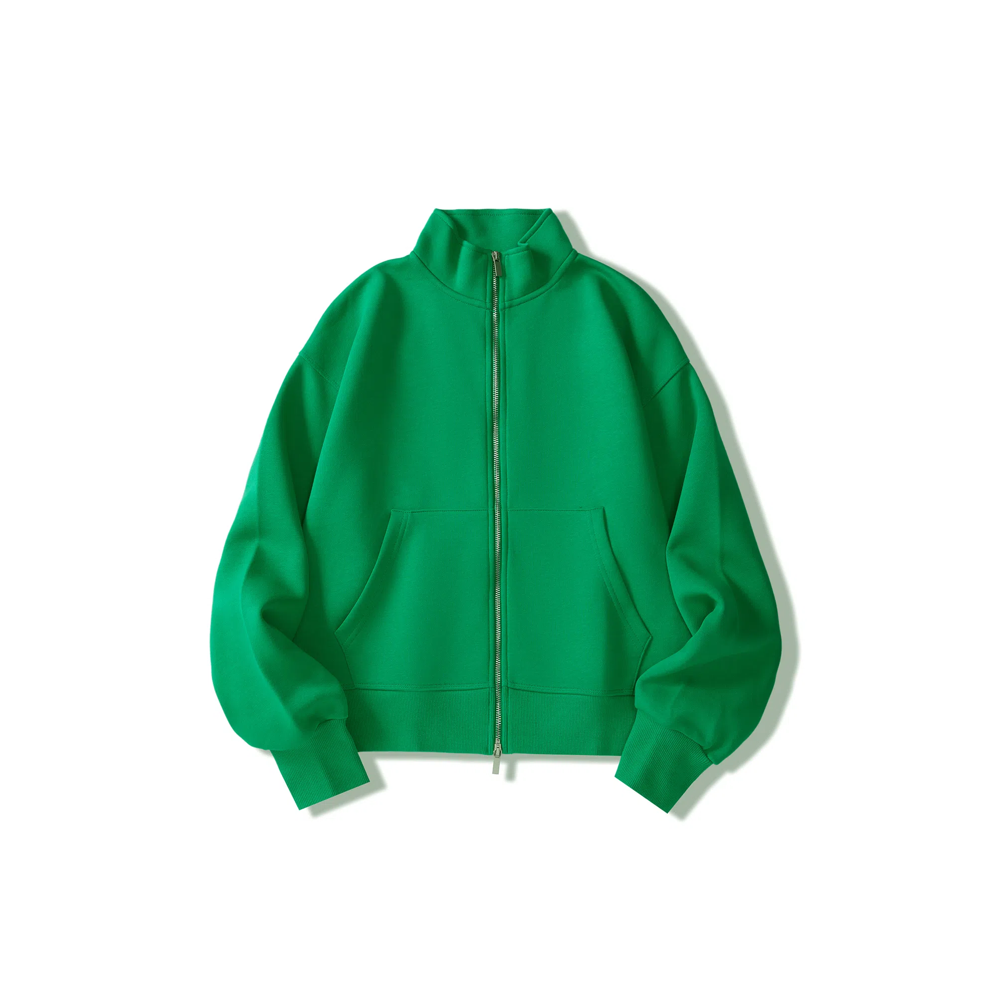 我是大卫 高街纯色立领拉链口袋创意休闲夹克 男女同款