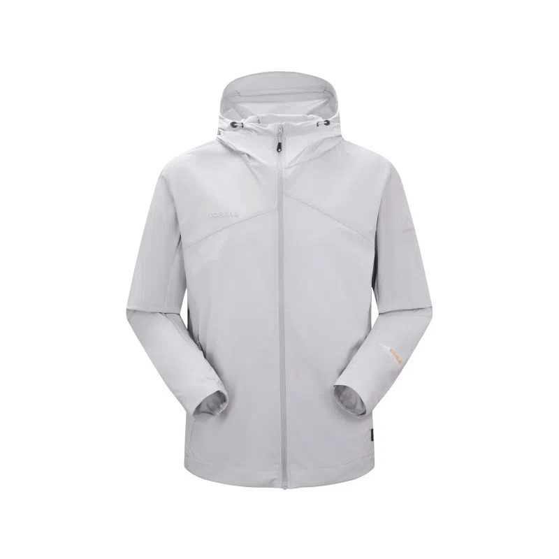 探路者 户外运动吸汗速干透气弹力连帽休闲夹克外套 男款