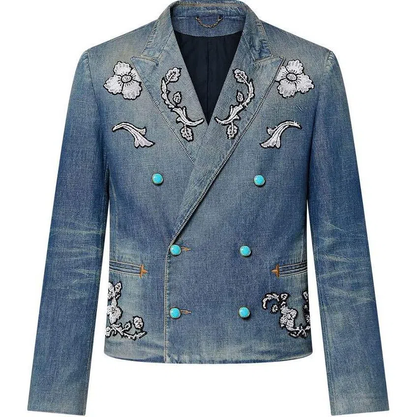 Louis Vuitton FW24 Embroidered Denim Jacket