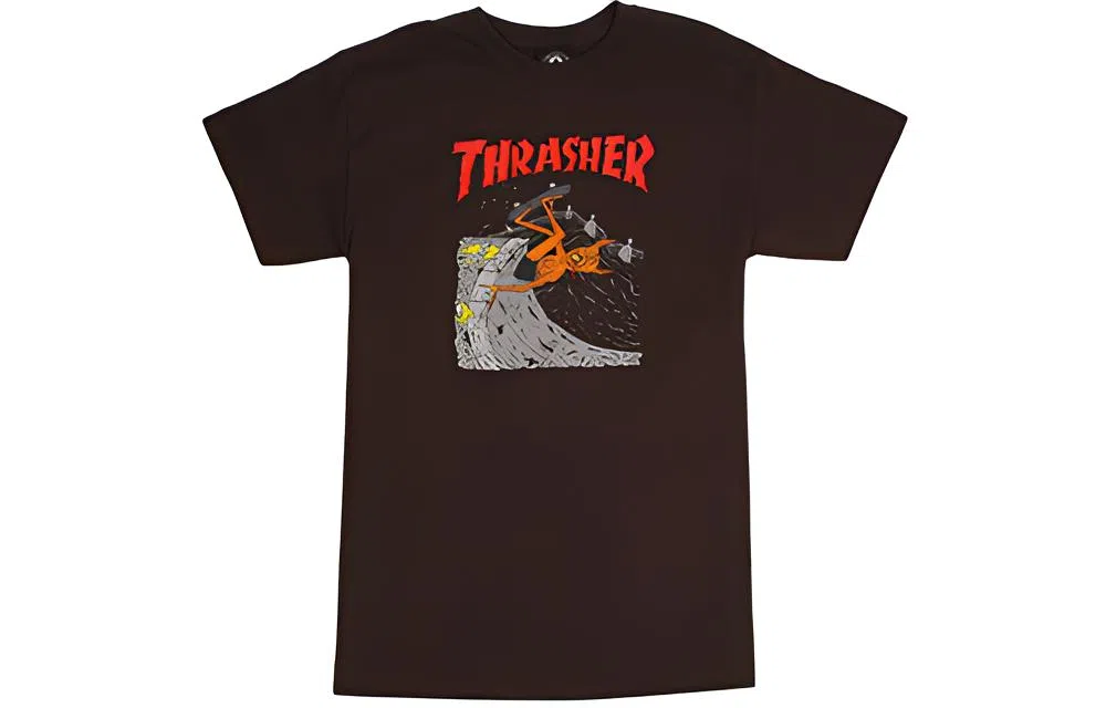 Thrasher Brown Crewneck Tee
