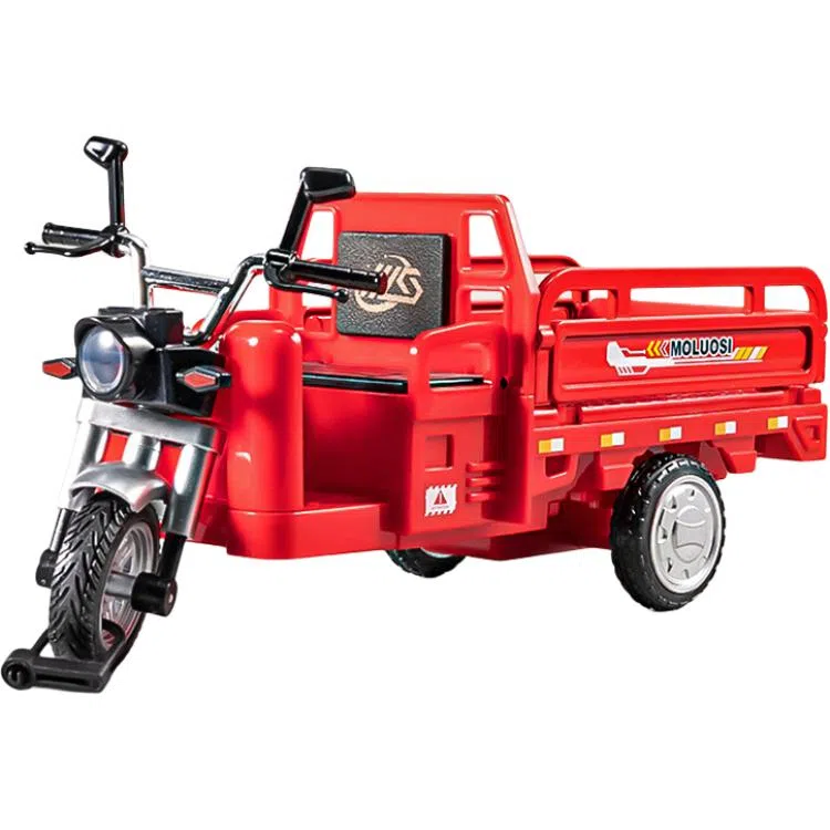 星星科教 合金三轮车仿真拉货三蹦子收藏摆件 成品模型