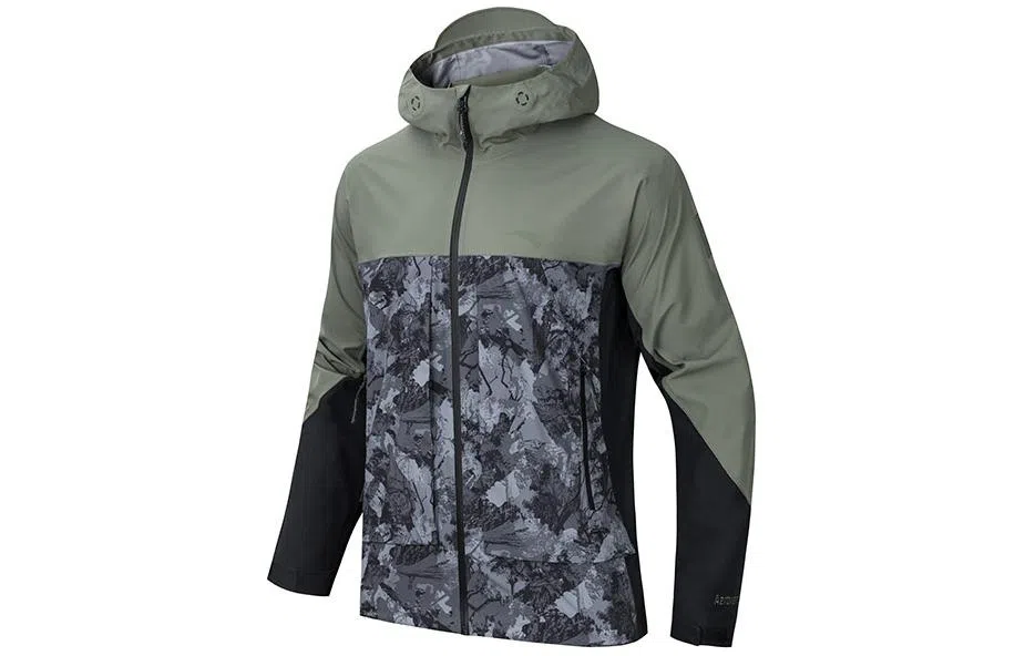 Anta x National Geographic Outdoor Jacket Olive Print